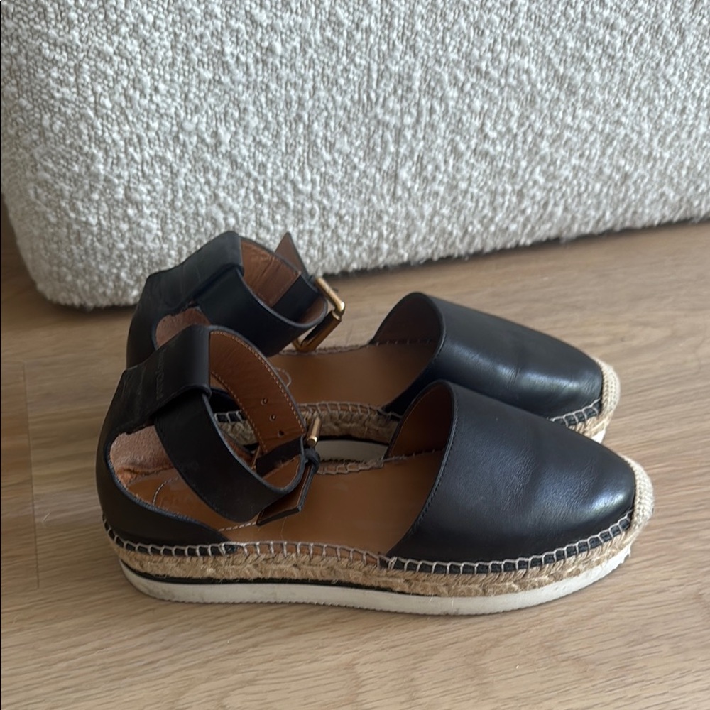 See by Chloe Black Espadrilles Size 36